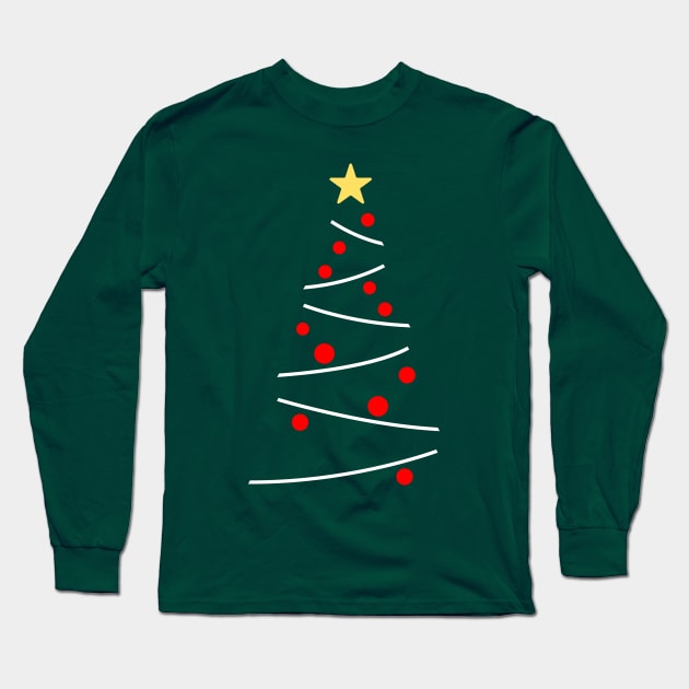 Minimal Christmas Tree Long Sleeve T-Shirt by frndpndrlc